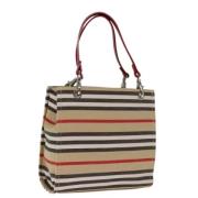 Pre-owned Canvas handbags Burberry Vintage , Beige , Dames