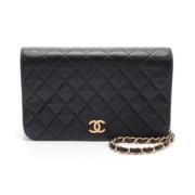 Pre-owned Leather chanel-bags Chanel Vintage , Black , Dames