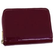 Pre-owned Leather wallets Louis Vuitton Vintage , Purple , Dames