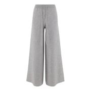 Grijze Wol Kasjmier Wijde Pijp Broek Wild Cashmere , Gray , Dames