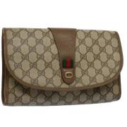 Pre-owned Canvas clutches Gucci Vintage , Beige , Dames