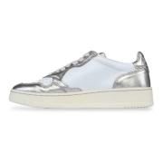 Lage Bicolor Zilveren Sneakers Autry , Gray , Dames