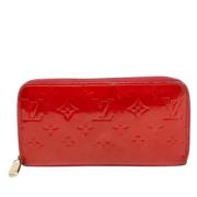 Pre-owned Leather wallets Louis Vuitton Vintage , Red , Dames