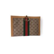 Pre-owned Leather wallets Gucci Vintage , Beige , Dames