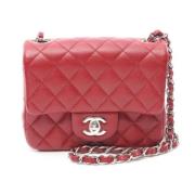 Pre-owned Leather chanel-bags Chanel Vintage , Red , Dames