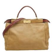 Pre-owned Leather handbags Fendi Vintage , Brown , Dames