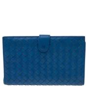 Pre-owned Leather wallets Bottega Veneta Vintage , Blue , Dames