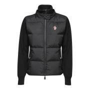 Gewatteerde Gebreide Vest Moncler , Black , Dames