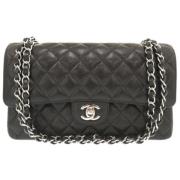 Pre-owned Leather chanel-bags Chanel Vintage , Black , Dames