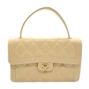 Pre-owned Leather chanel-bags Chanel Vintage , Yellow , Dames