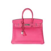 Pre-owned Leather handbags Hermès Vintage , Pink , Dames