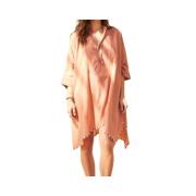 Geborduurde katoenen kimono met wijde mouwen Mare Di Latte , Beige , D...