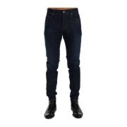 Slim Fit Blauwe Wassing Jeans Frankie Morello , Blue , Heren