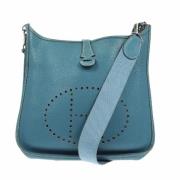 Pre-owned Leather shoulder-bags Hermès Vintage , Blue , Dames