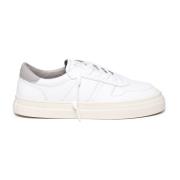 Platte Vetersluiting Sneakers Zwart Wit D.a.t.e. , White , Heren