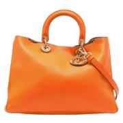 Pre-owned Leather totes Dior Vintage , Orange , Dames