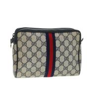 Pre-owned Canvas clutches Gucci Vintage , Blue , Dames