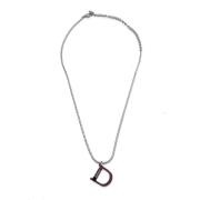 Pre-owned Metal necklaces Dior Vintage , Gray , Dames