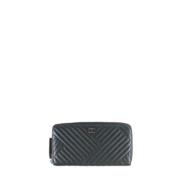 Pre-owned Leather wallets Chanel Vintage , Black , Dames