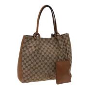 Pre-owned Canvas totes Gucci Vintage , Brown , Dames