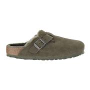 Gevoerde suède klomp Birkenstock , Green , Dames