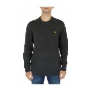 Grijze Bedrukte Katoenen Gebreide Kleding Lyle & Scott , Black , Heren