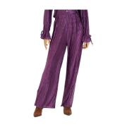 Gestructureerde vloeibare broek Alma EN Pena , Purple , Dames