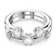 Cosmische Constella Ring Set, Rhodium Plated Swarovski , Gray , Dames