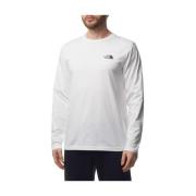 Lange Mouw Logo Heren T-shirt The North Face , White , Heren