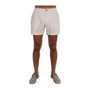 Heren Polka Dot Zwemshorts Dolce & Gabbana , White , Heren