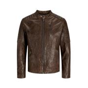 Leren jas Jack & Jones , Brown , Heren