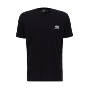 Zwarte Backprint T-shirt Alpha Industries , Black , Heren