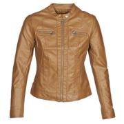 Bruine Leren Jas Vrouwen Bandit Only , Brown , Dames