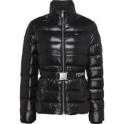 Zwarte Dons Pufferjas Tommy Jeans , Black , Dames