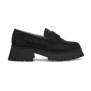 Glimmende Platform Loafer Alma EN Pena , Black , Dames