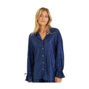 Vloeibare geknoopte overhemd Alma EN Pena , Blue , Dames