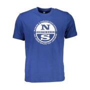 Klassiek Logo T-shirt Blauw Katoen North Sails , Blue , Heren