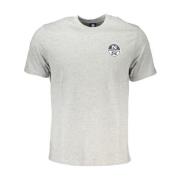 Logo Print Heather Grey T-Shirt Mannen North Sails , Gray , Heren