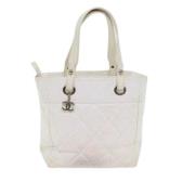 Pre-owned Coated canvas chanel-bags Chanel Vintage , White , Dames