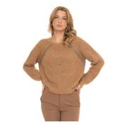 Kabeltrui met Lurex Details Liu Jo , Brown , Dames