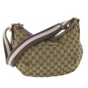 Pre-owned Canvas shoulder-bags Gucci Vintage , Beige , Dames