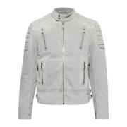 Denim Jack met Vintage Effect Balmain , Gray , Heren