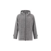 Wollen Hoodie Jas Herno , Gray , Heren