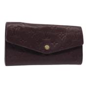 Pre-owned Leather wallets Louis Vuitton Vintage , Purple , Dames