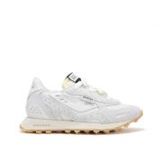 Witte Sneakers Creme Stijl RUN OF , White , Heren