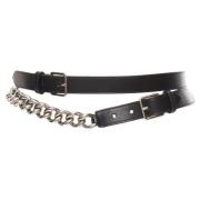 Pre-owned Leather belts Alexander McQueen Pre-owned , Black , Dames