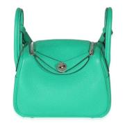 Pre-owned Leather shoulder-bags Hermès Vintage , Green , Dames