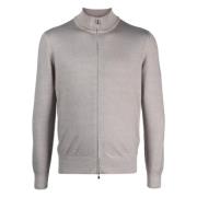 Wollen cardigan met rits Barba , Gray , Heren