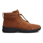 Suede Hi-Top Sneakers Triple Stitch Ermenegildo Zegna , Brown , Heren