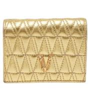 Pre-owned Leather wallets Versace Pre-owned , Yellow , Dames